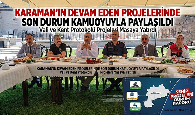 Karaman'ın Devam Eden Projelerinde Son Durum Kamuoyuyla Paylaşıldı
